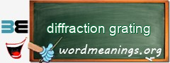 WordMeaning blackboard for diffraction grating